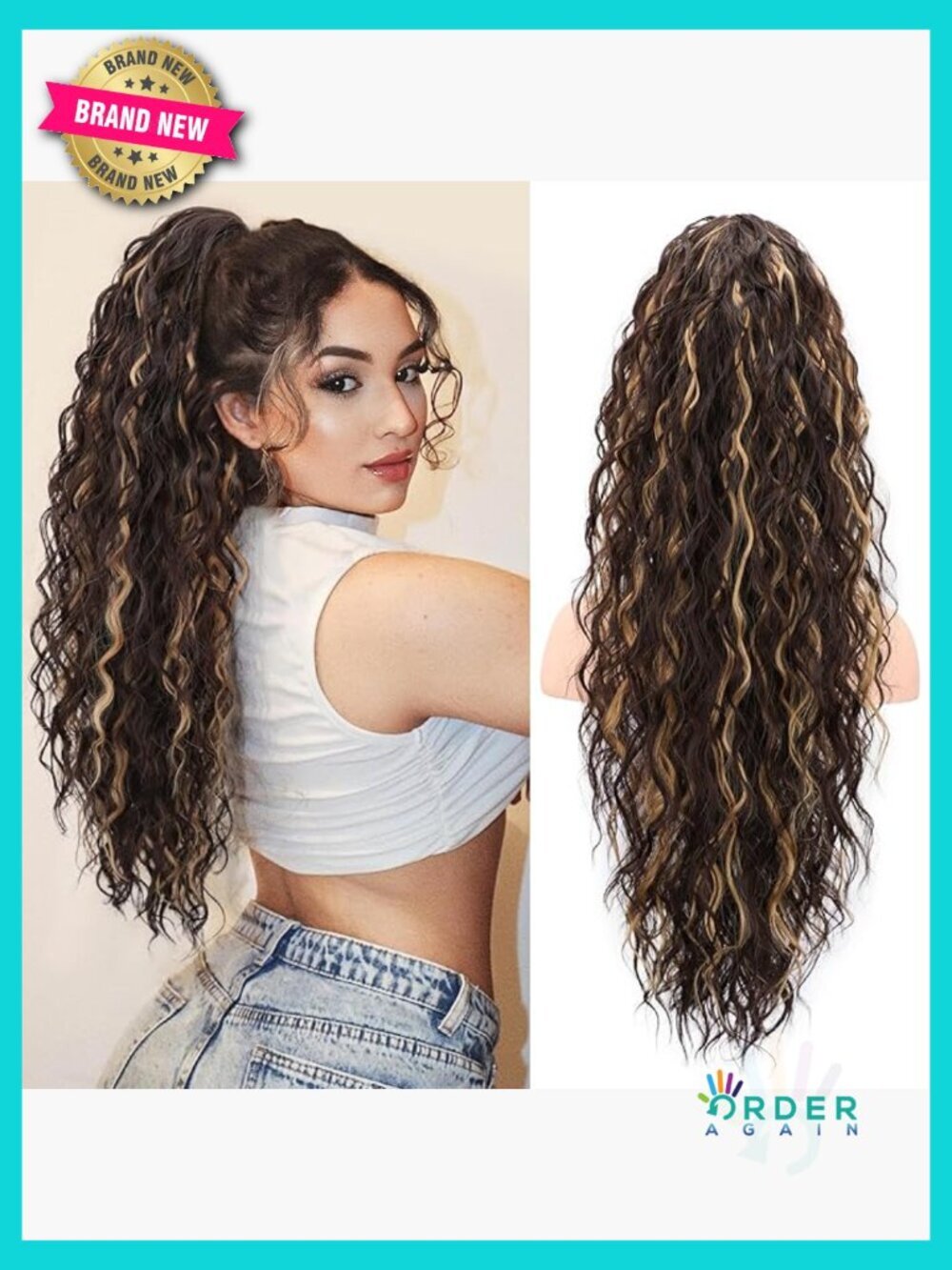 Curly Claw Clip Ponytail Extension Long Layered Synthetic Hairpiece Voluminous